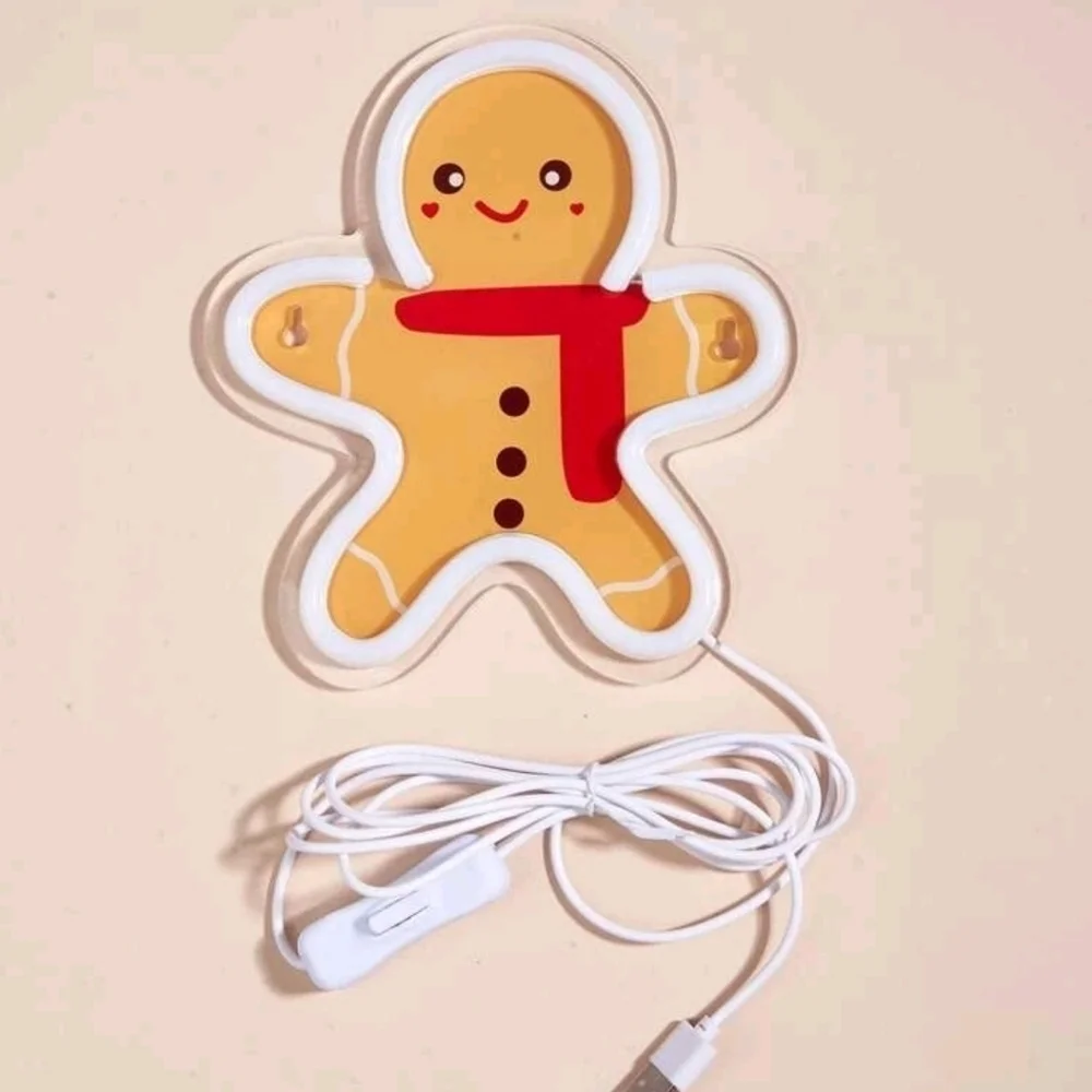 Neon Gingerbread Man